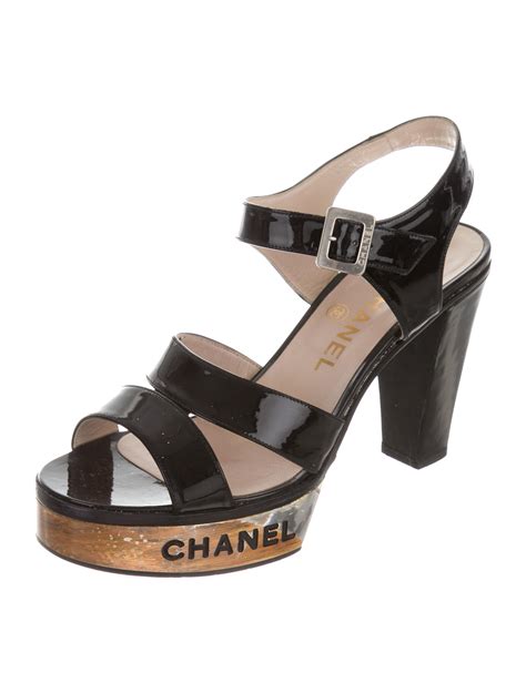 chanel flatform sandals